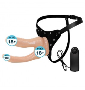 BAILE - Jessica Dual-Dildo Vibrators Strap-On (L:18cm - D:3.9cm)